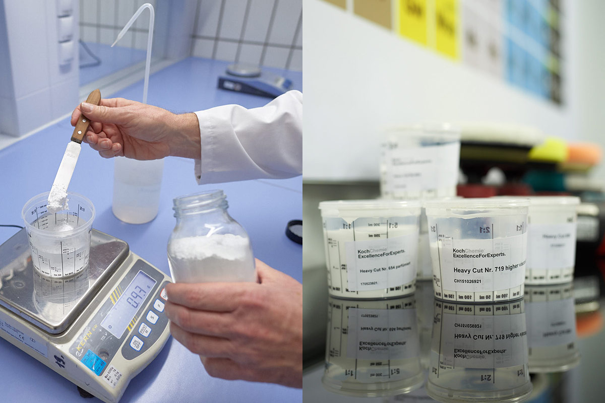 Enstehung einer Politur bei Koch-Chemie